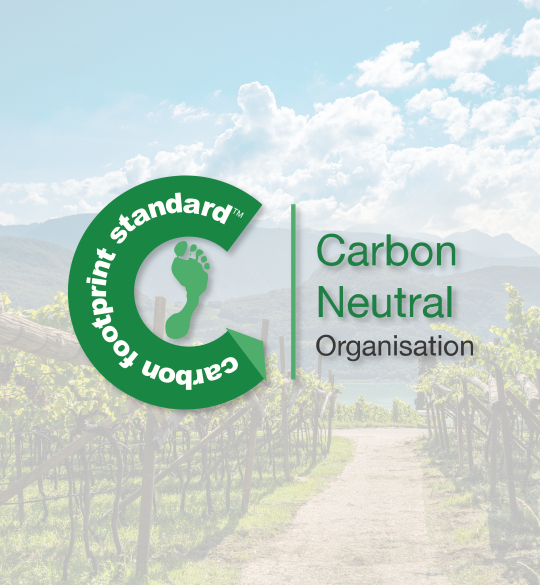Carbon Neutral Logo on Vineyard Image