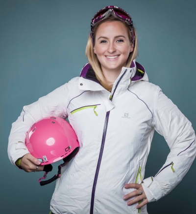 Holly Ellis-Lake in ski gear
